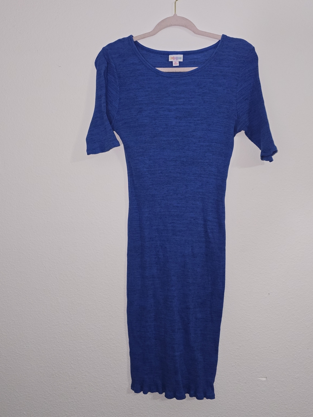 LuLaRoe Royal Blue Short-Sleeve Midi Dress